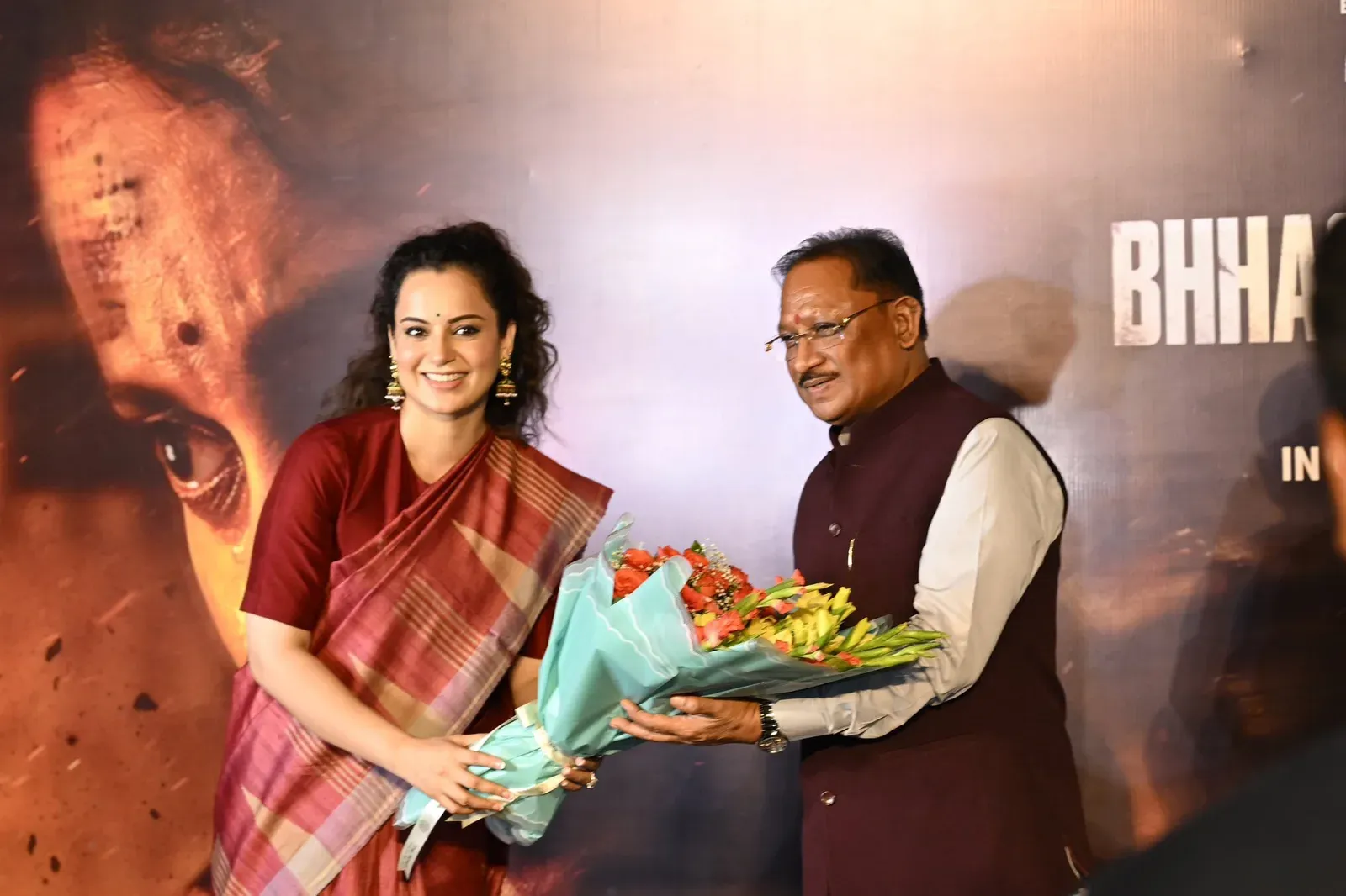 CM Sai attends 'Bharat Bhagya Vidhata' pre-launch screening in Raipur