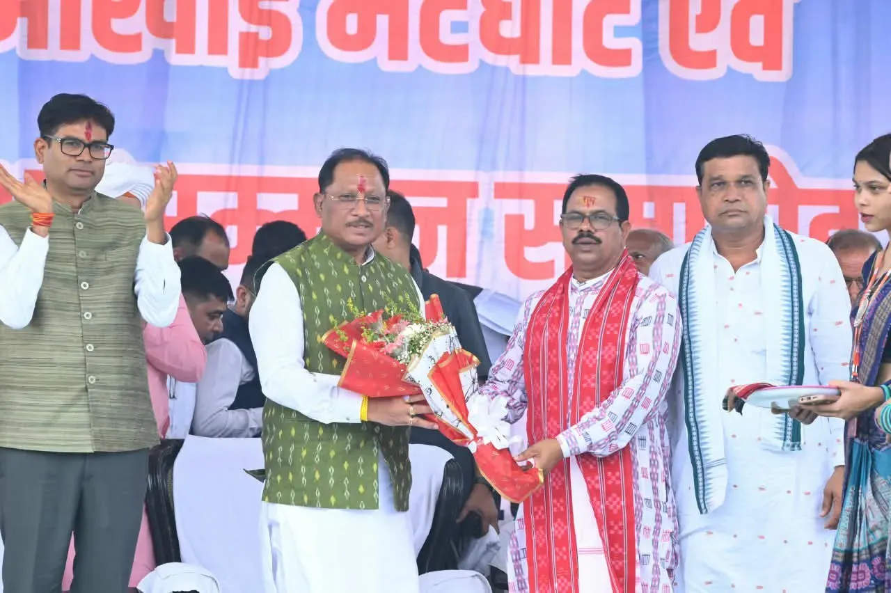 CM Sai attends Nuakhai Bhetghat and Pratibha Samman in Raigarh