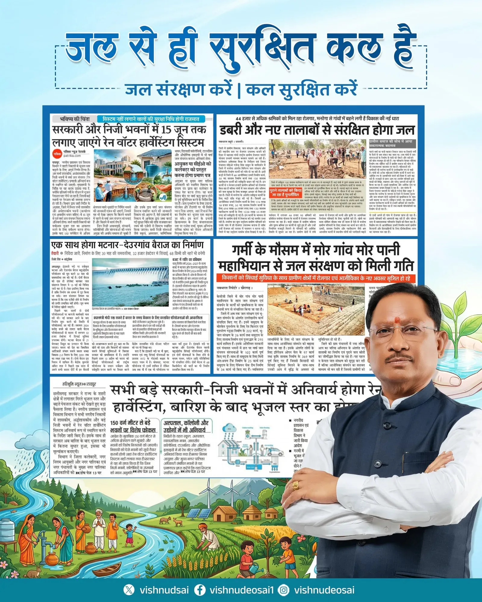CM Sai backs 'Mor Gaon Mor Paani' water conservation drive