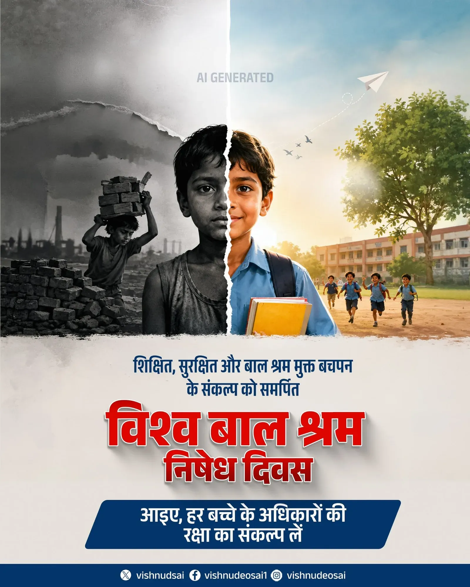CM Sai calls for child-labour-free India on World Day