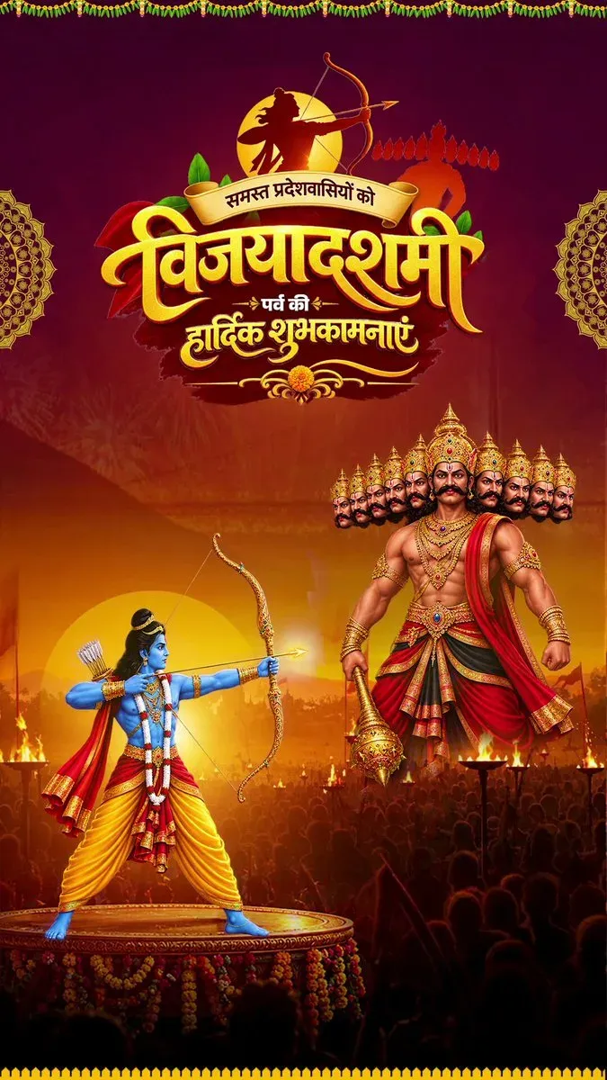 CM Sai, Chhattisgarh CMO Wish State Dussehra 2026