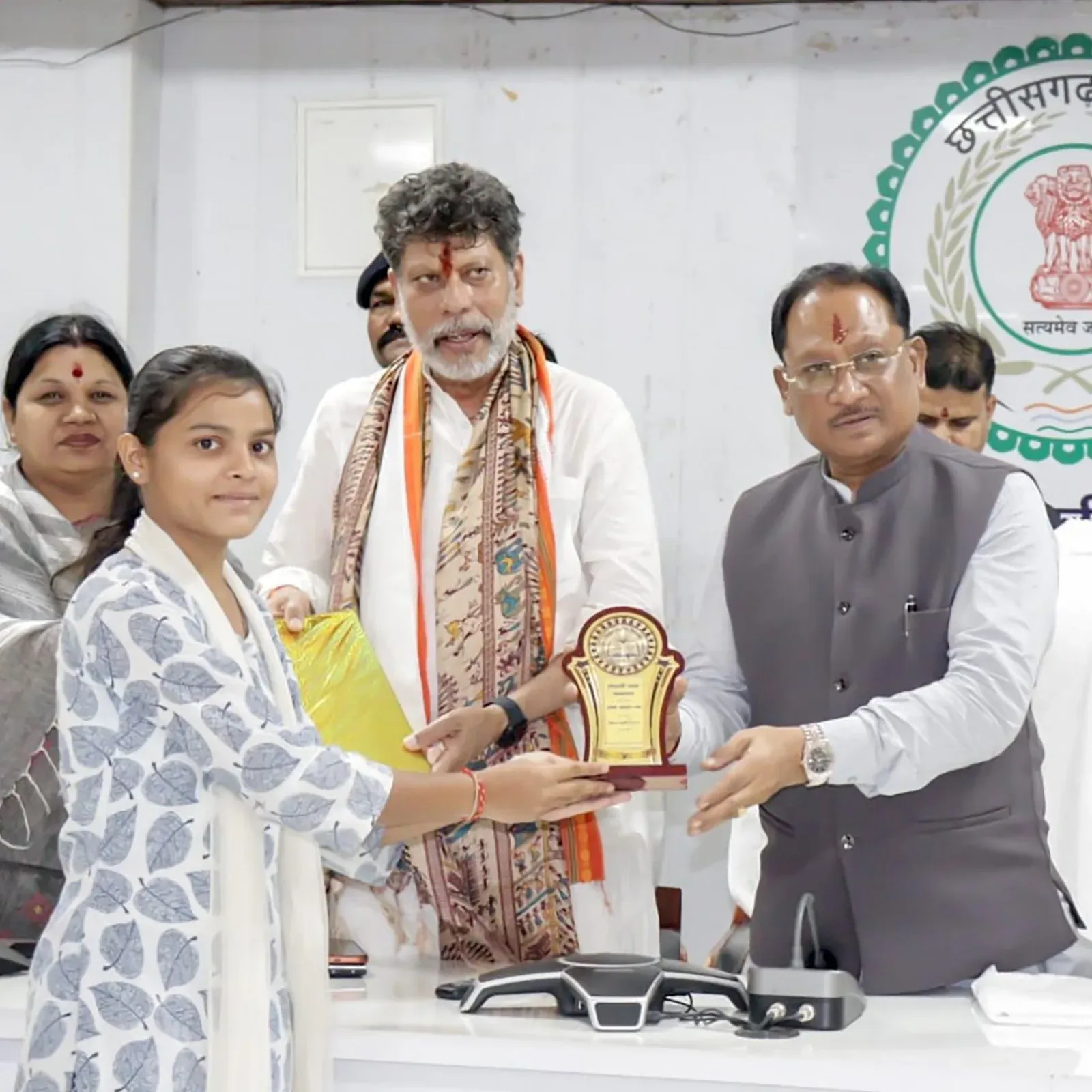 CM Sai Honours Board Exam Toppers at Sakti Collectorate