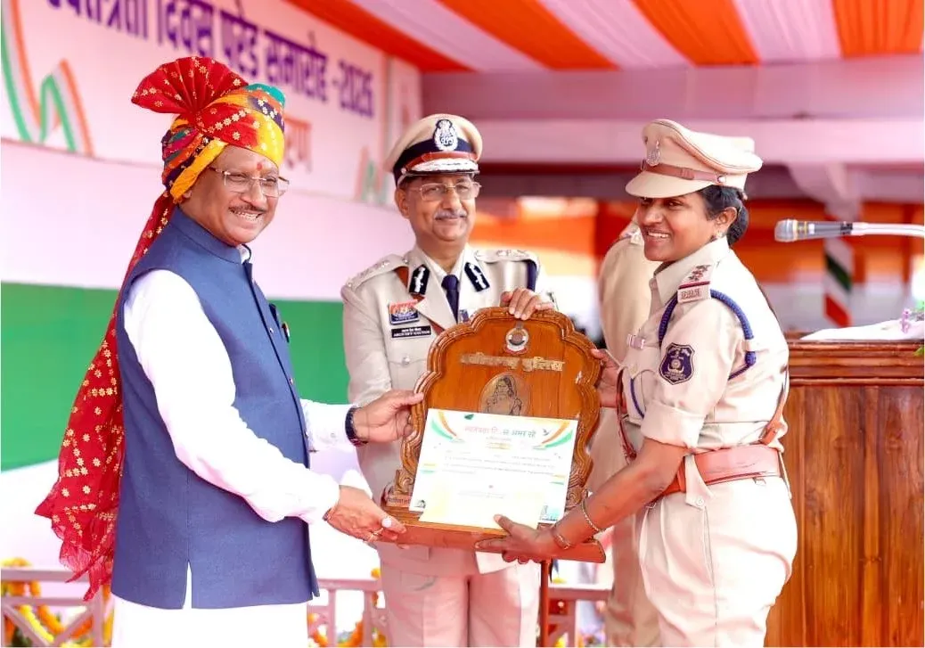 CM Sai Honours Chhattisgarh Police on Independence Day