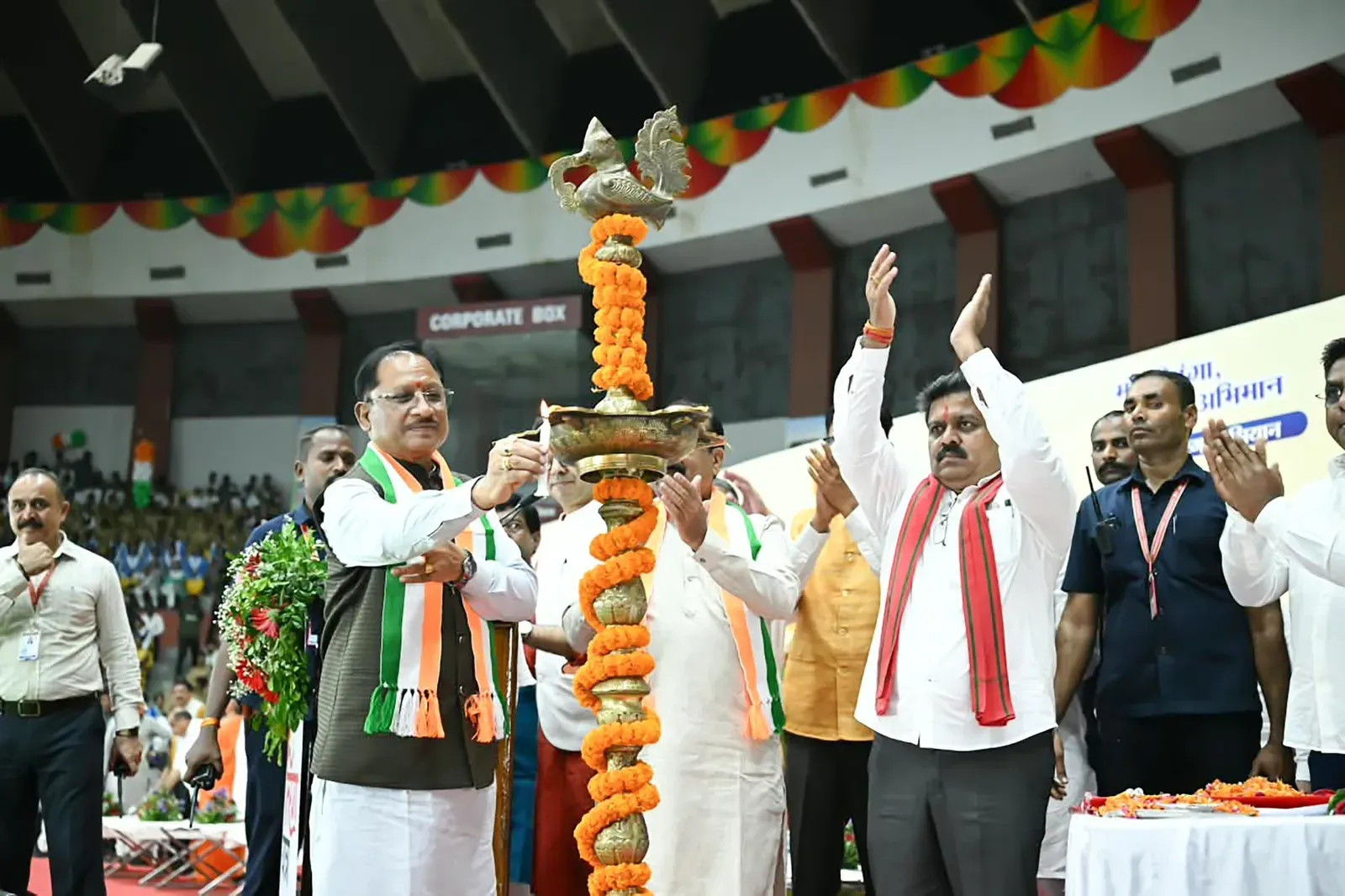 CM Sai Joins Raipur Tiranga Yatra Ahead of Independence Day