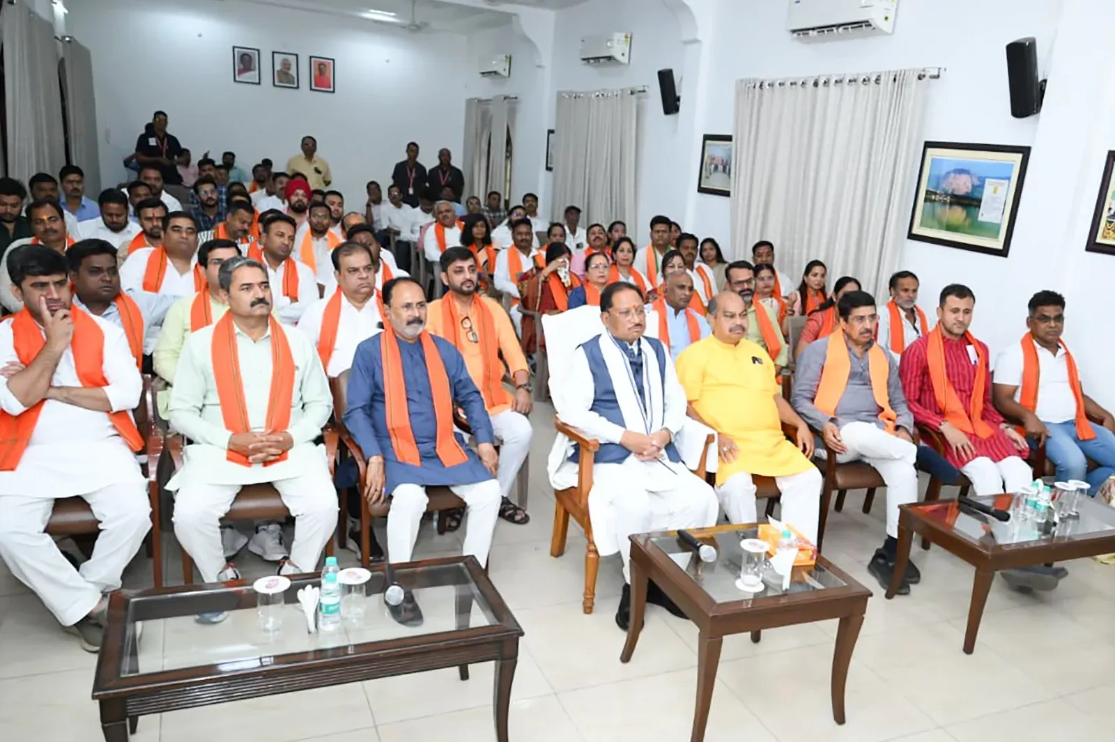 CM Sai listens to Mann Ki Baat episode 134 in Raipur