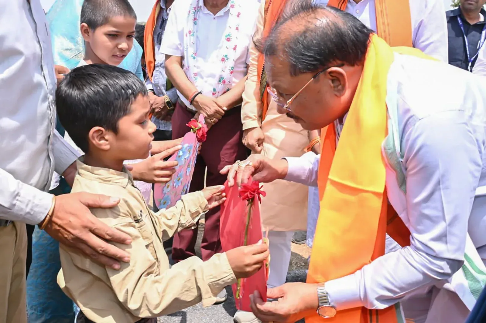 CM Sai Meets Chirayu Yojana Beneficiary Children in Baloda Bazar