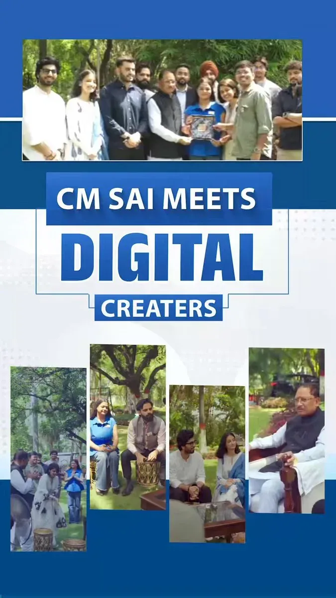 CM Sai Meets Digital Creators at CMO Raipur