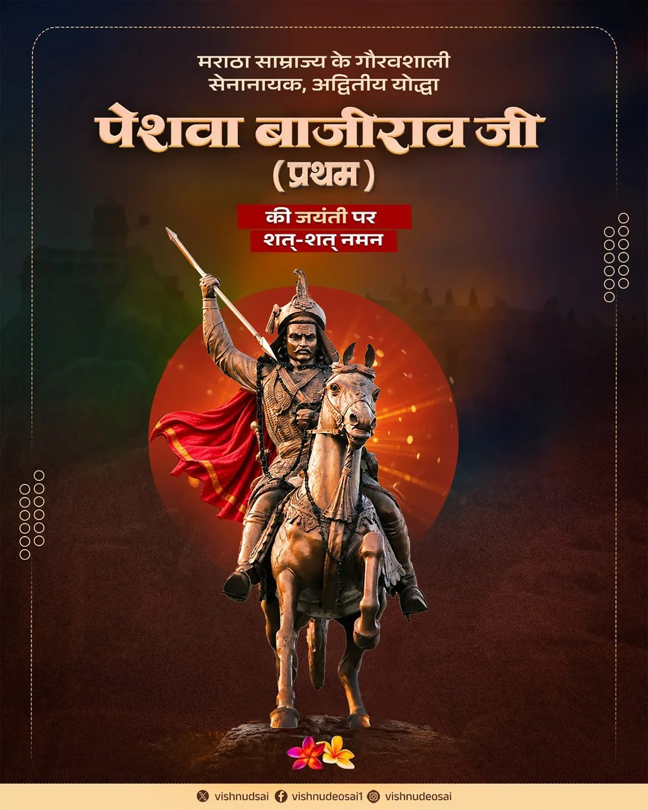 CM Sai pays tribute to Peshwa Bajirao I on birth anniversary