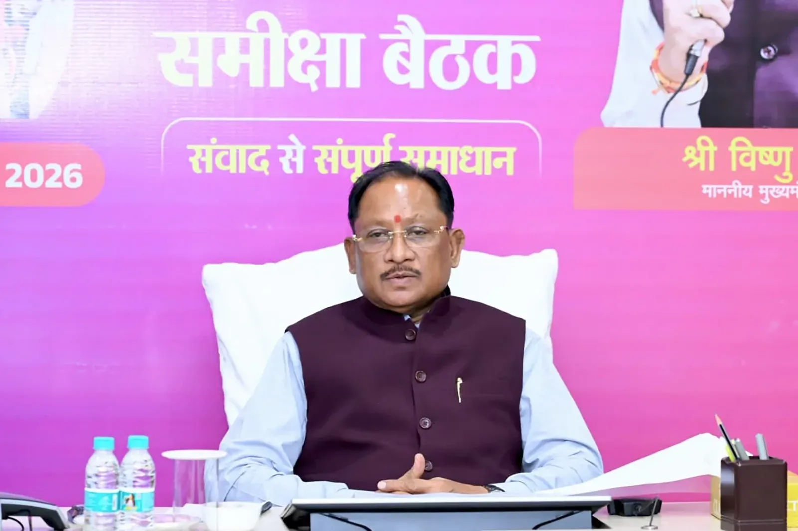 CM Sai Reviews Development Schemes in Balod, Moहला Districts