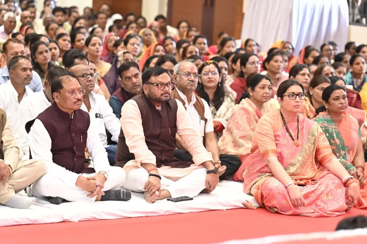 CM Sai, Smriti Irani tune in to Mann Ki Baat Episode 139 in Raipur