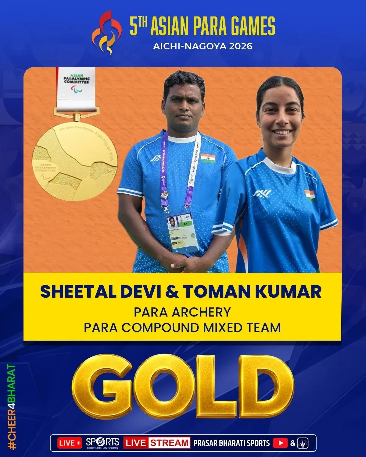 CM Saini Hails India's Para Stars at Asian Para Games 2026