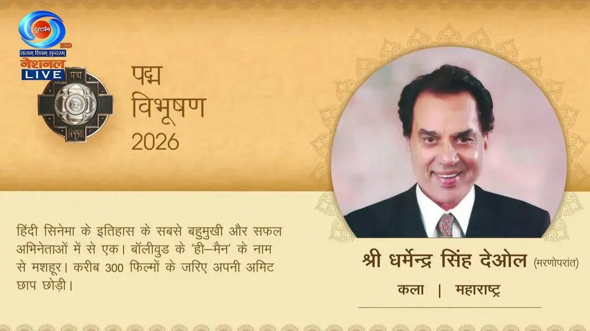 CM Saini Hails Posthumous Padma Vibhushan for Dharmendra