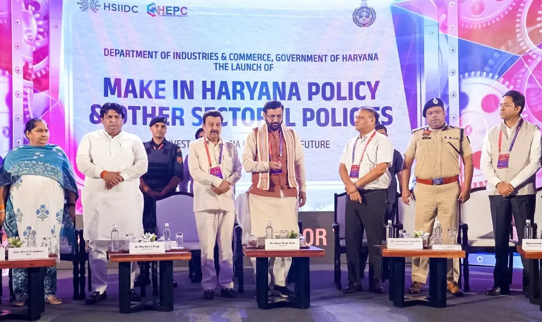 CM Saini Launches Make in Haryana Policy, Unveils ₹1.1 Lakh Crore MoUs
