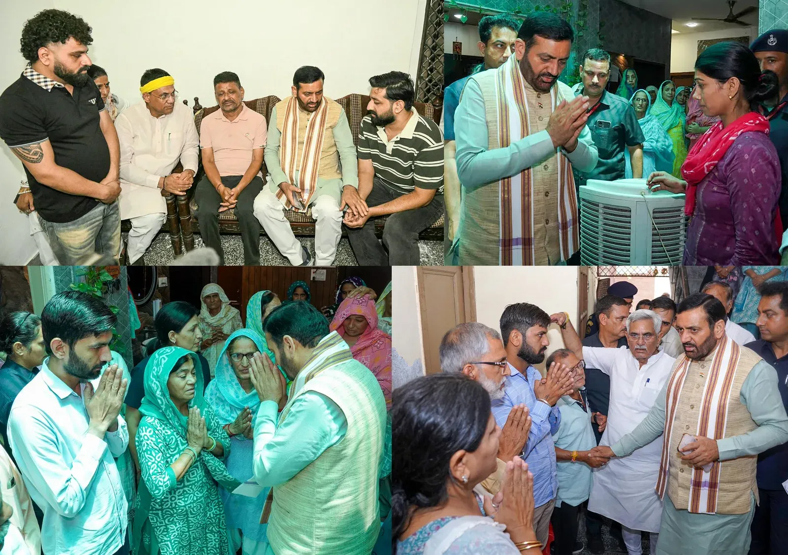 CM Saini Visits Rohtak Fire Victims, Announces Ex-Gratia Relief