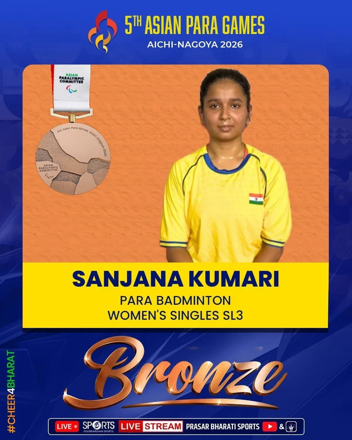 CM Samrat Choudhary hails India's para bronze wins at Asian Para Games 2026