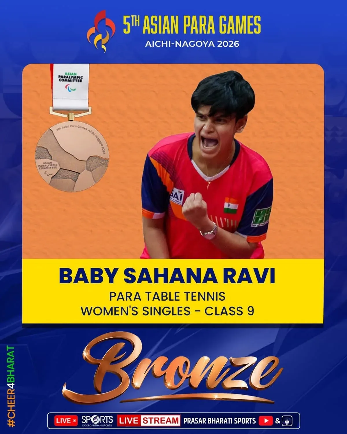 CM Samrat Choudhary hails India's para TT bronze duo at Asian Para Games 2026