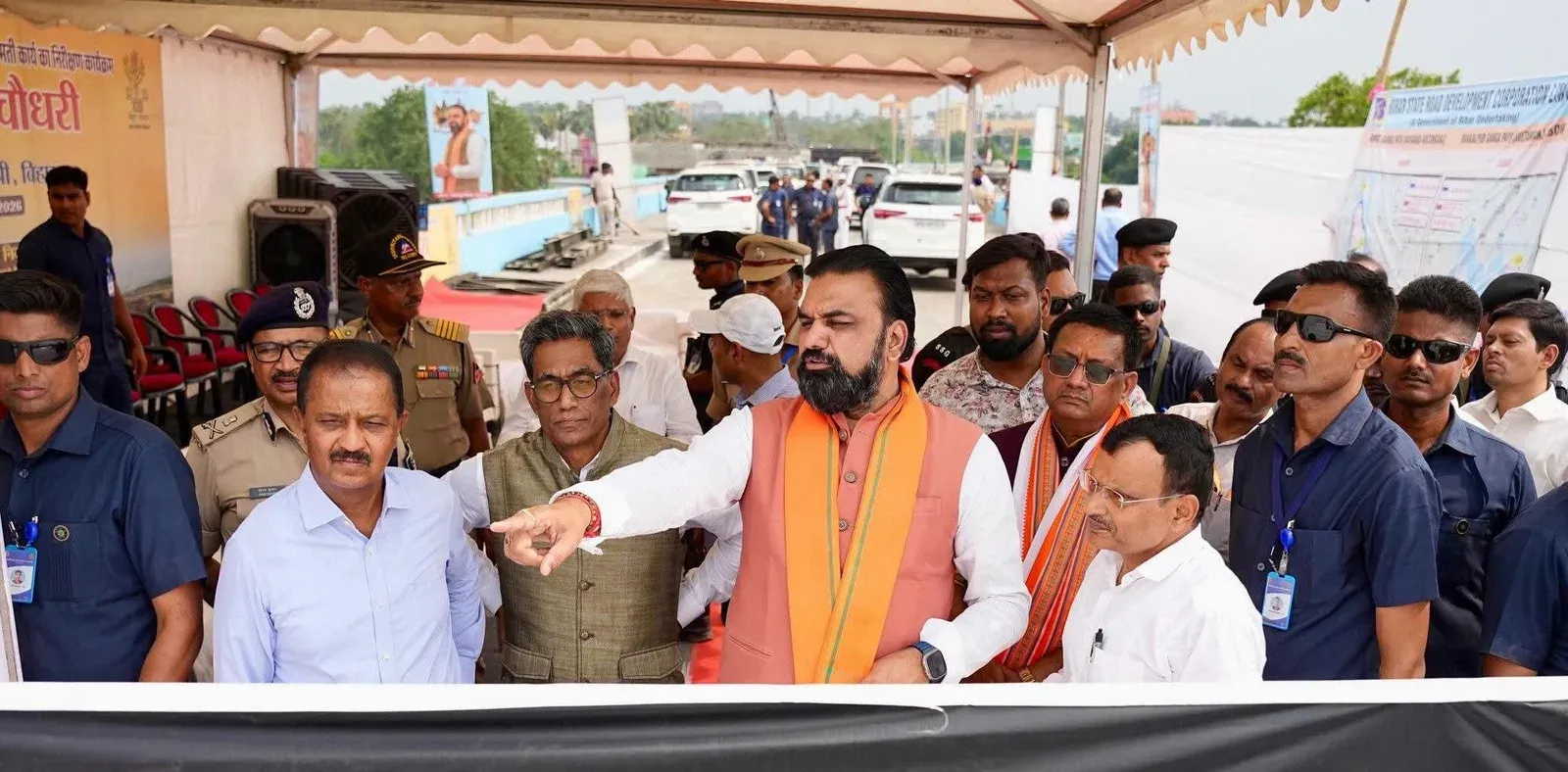CM Samrat Choudhary Inspects Vikramshila Bridge, Ganga Path Works
