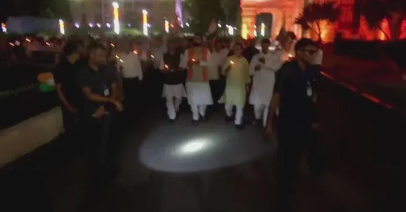 CM Samrat Choudhary leads candle march for Peepal grove at Bihar assembly