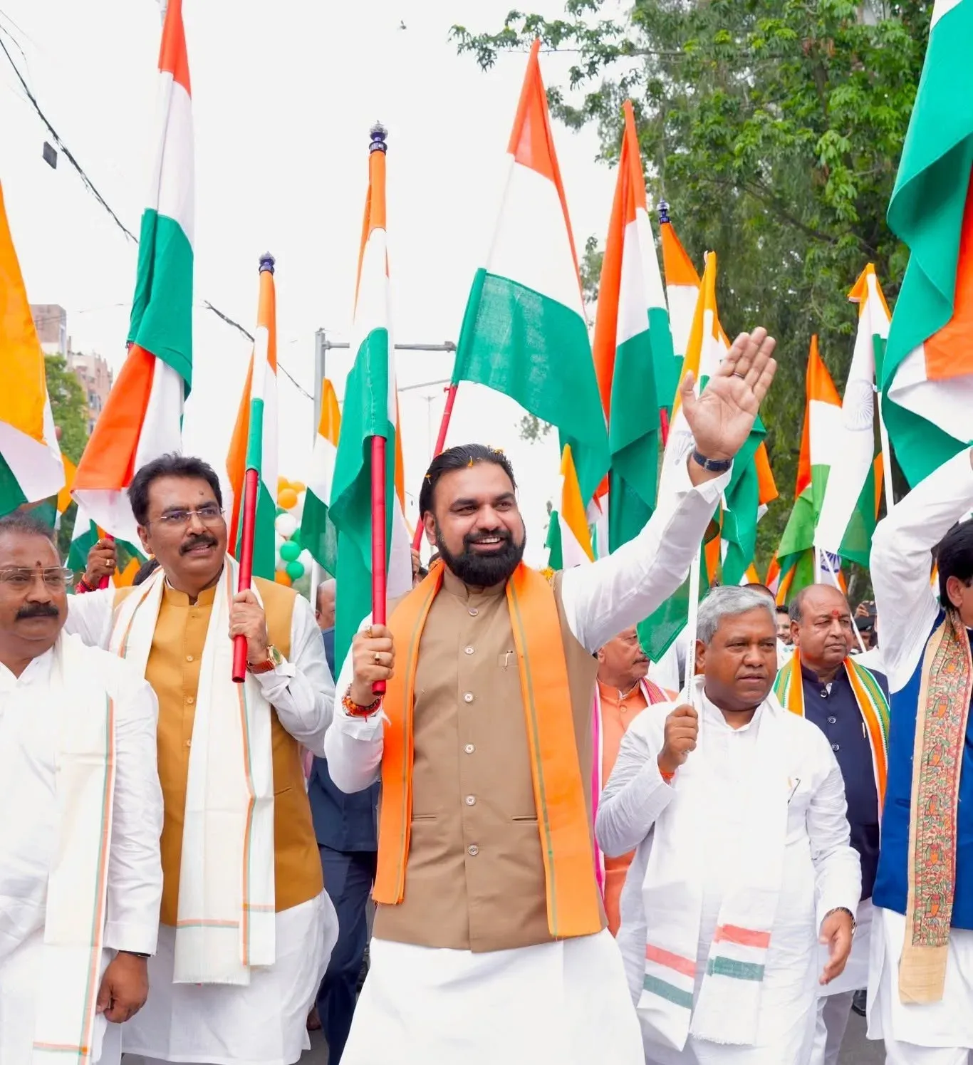 CM Samrat Choudhary leads Tiranga Yatra in Patna