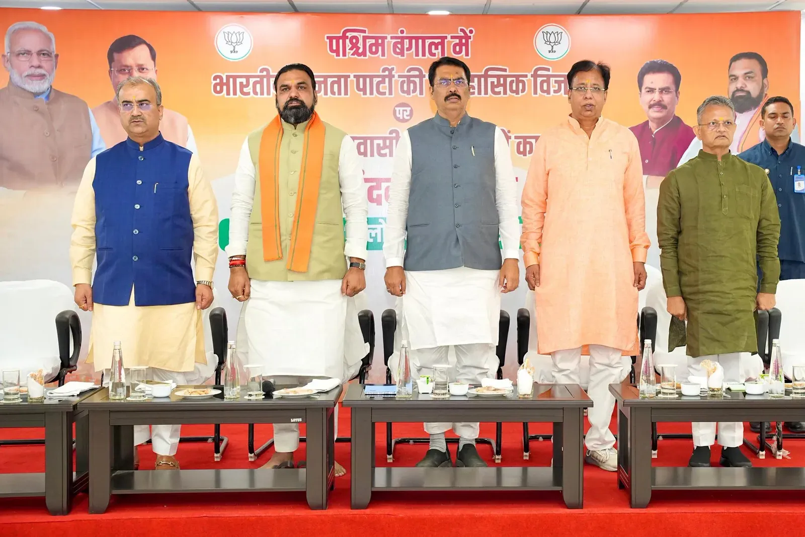 CM Samrat Choudhary Meets Bihar BJP Workers Deployed for Bengal Polls