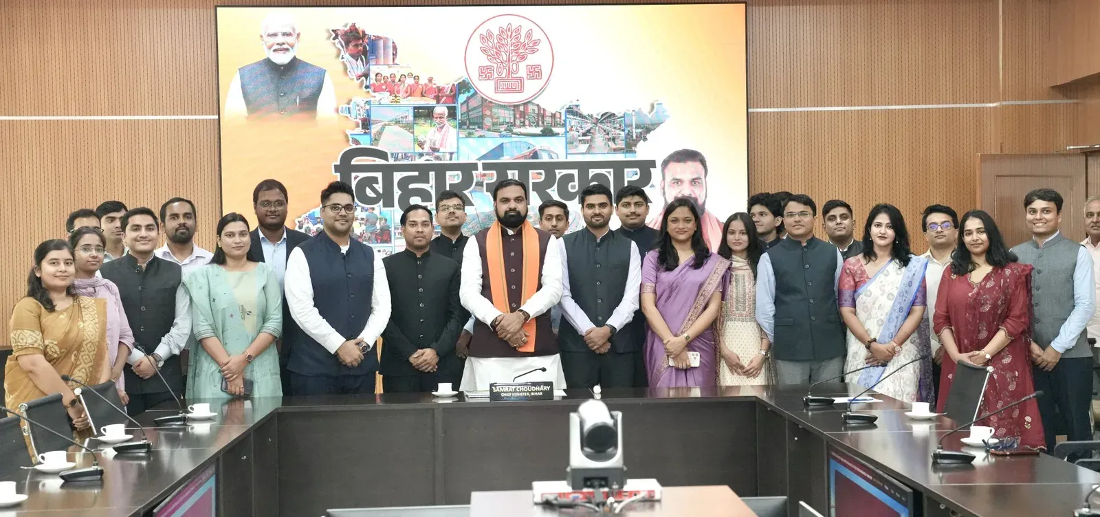 CM Samrat Choudhary meets Bihar's UPSC qualifiers at Lok Sevak Avas