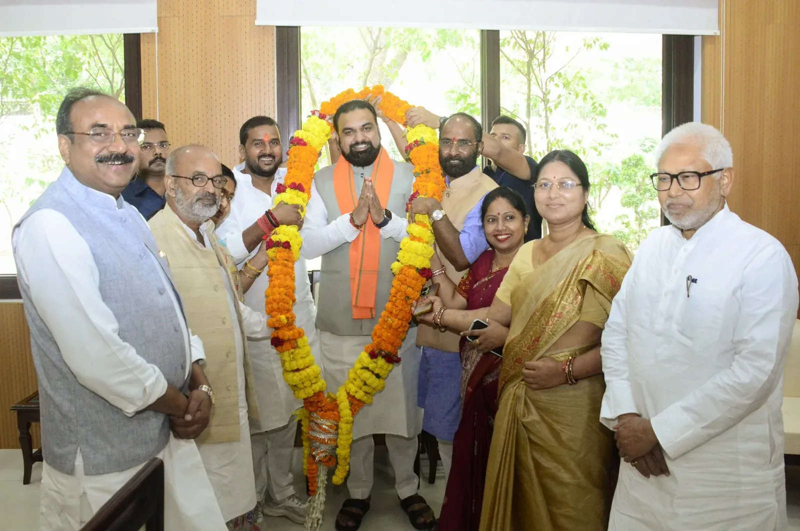 CM Samrat Choudhary Meets Newly Elected NDA MLCs in Patna