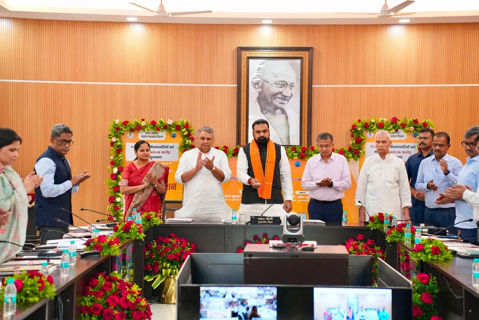 CM Samrat Choudhary transfers ₹1,423 cr to 97.84 lakh pensioners