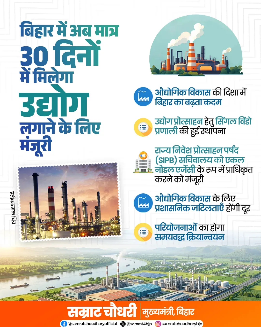 CM Samrat Choudhary Unveils 30-Day Industry Approval in Bihar