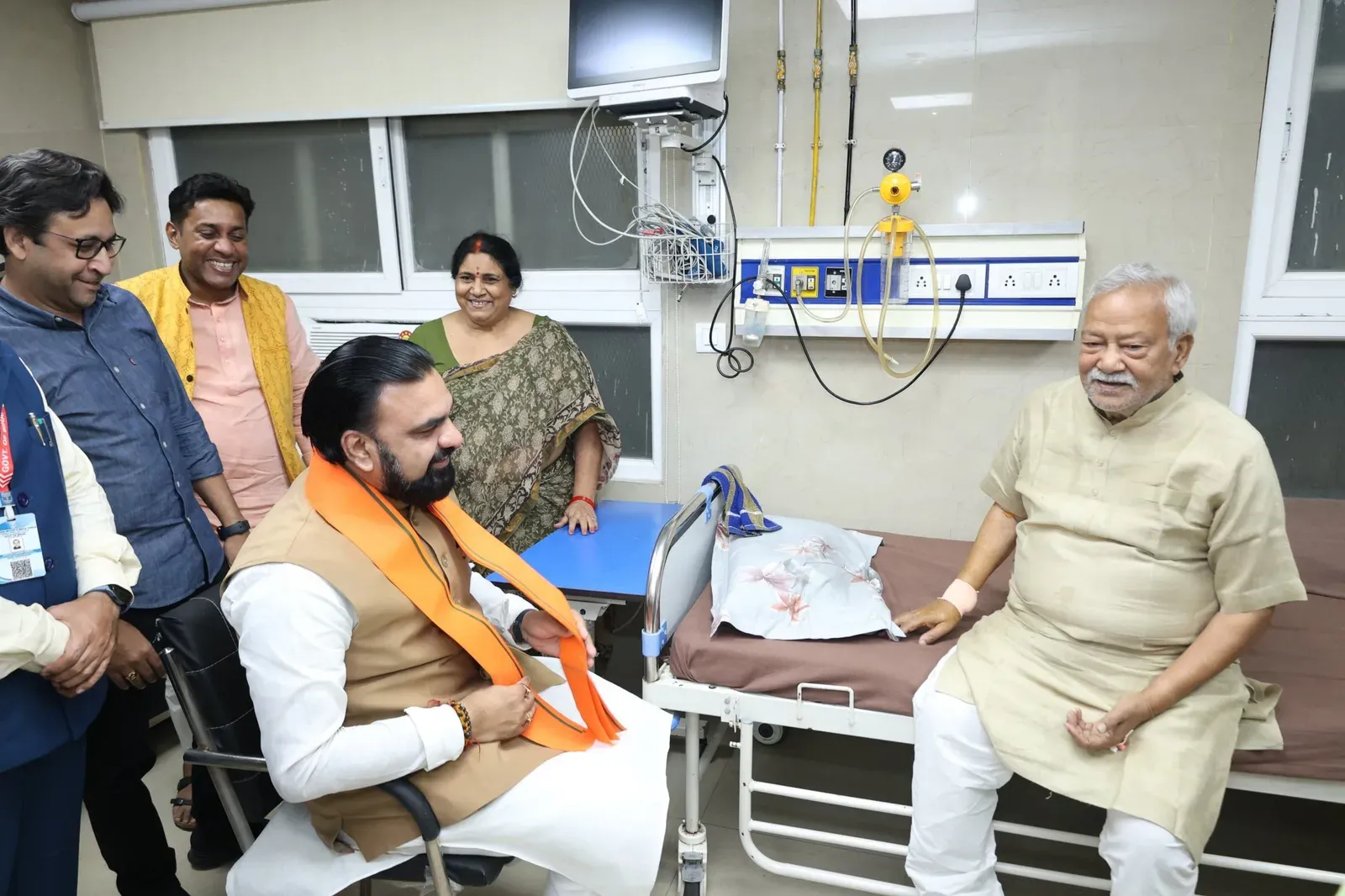 CM Samrat Choudhary visits Deputy Speaker at IGIMS Patna