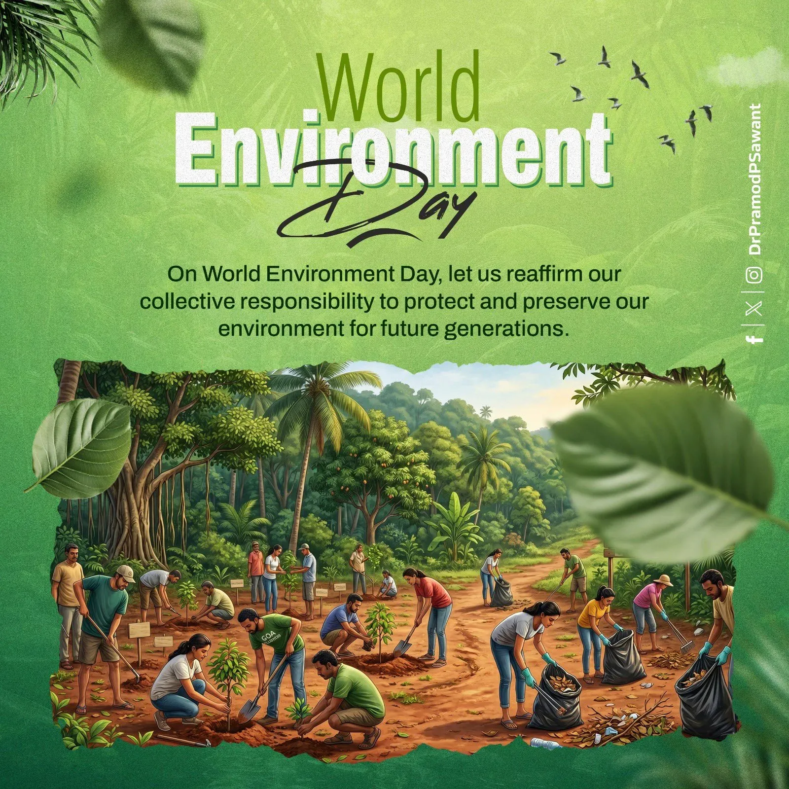 CM Sawant Calls for Collective Action on World Environment Day