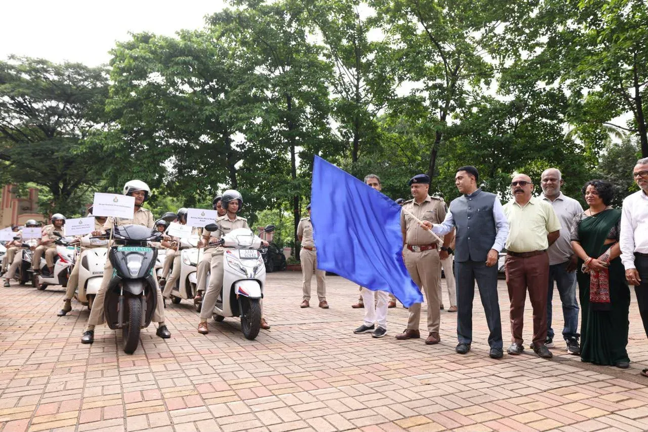 CM Sawant Flags Off Goa Police Anti-Drug Bike Rally in Sankhali