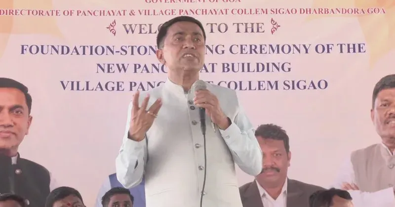 CM Sawant lays foundation of Collem-Sigao Panchayat Building