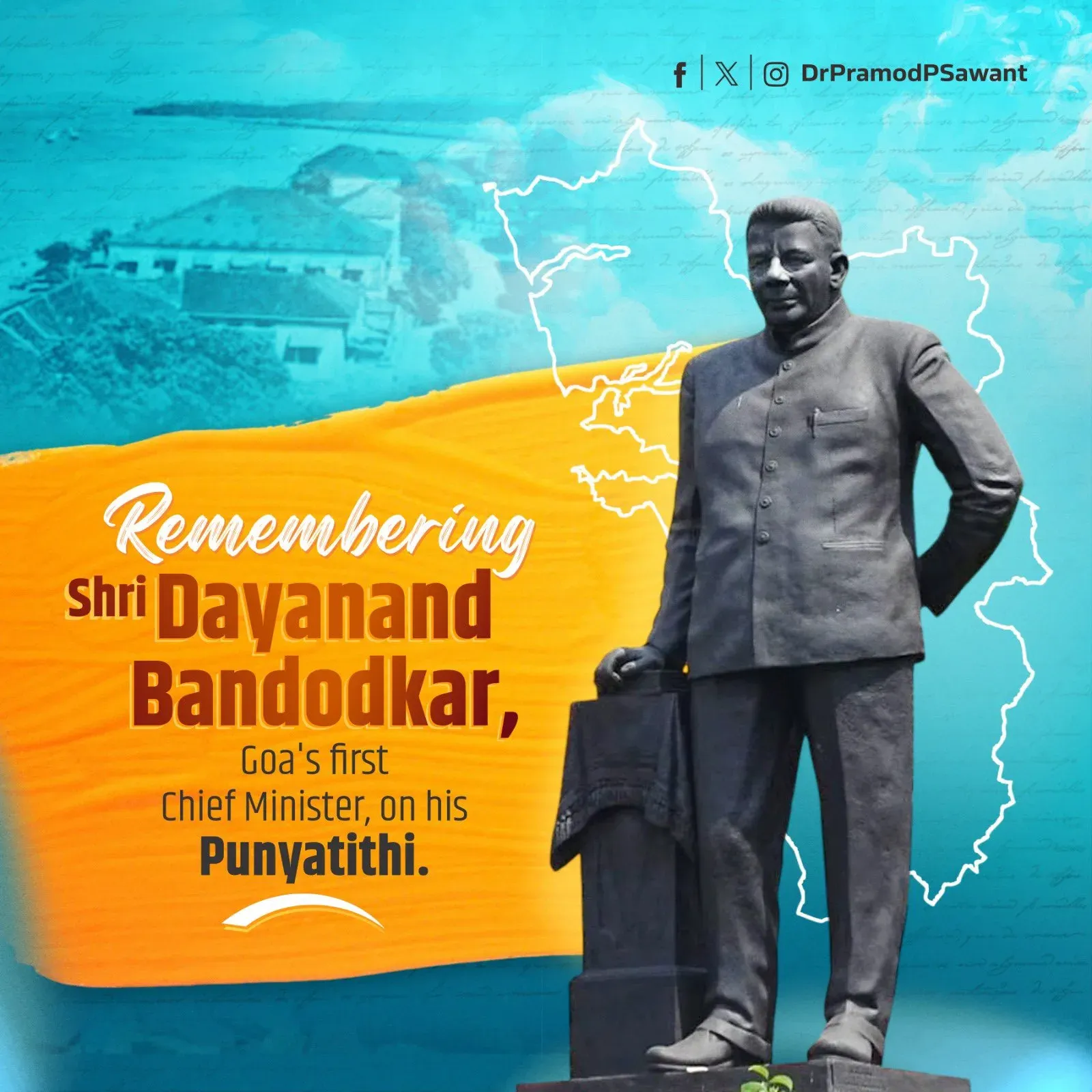 CM Sawant Pays Tribute to Goa's First CM Bandodkar