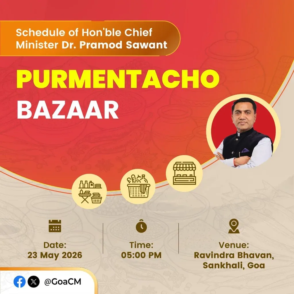CM Sawant to Attend Purmentacho Bazaar in Sankhali on May 23