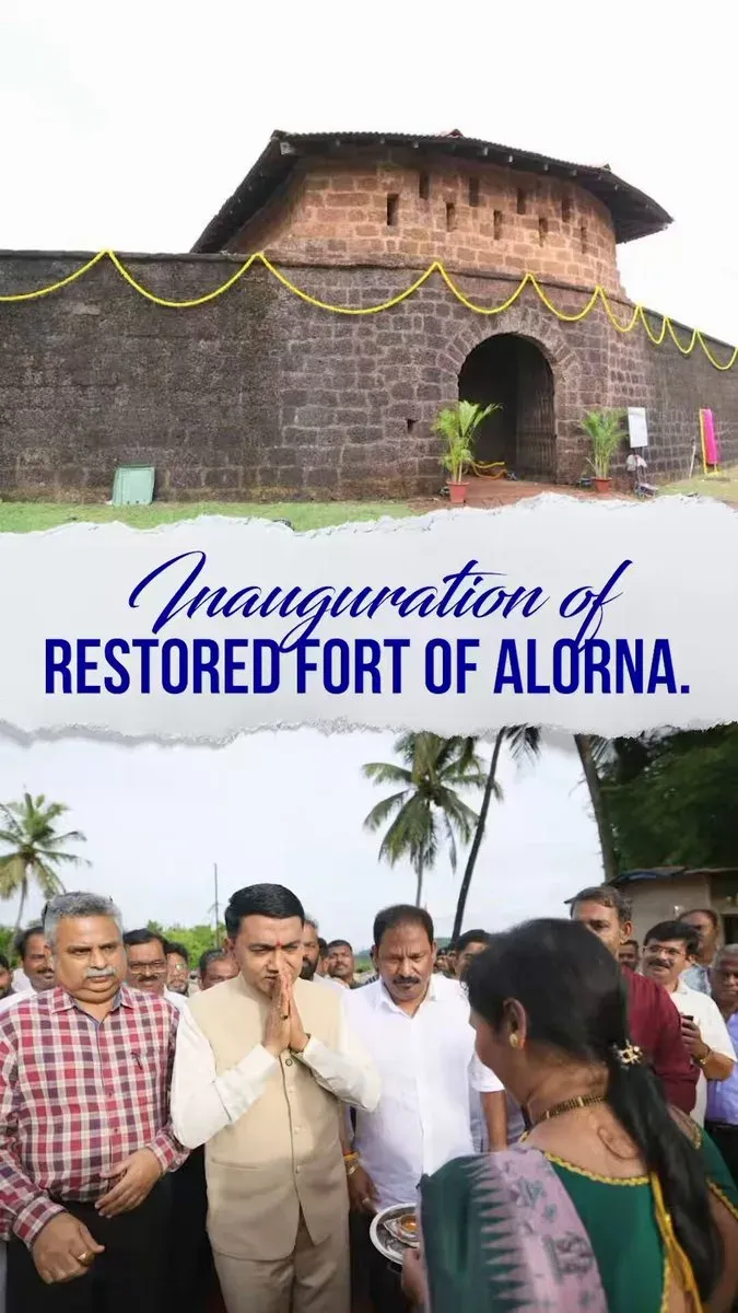 CM Sawant Unveils Restored Halarna Fort as Heritage Symbol