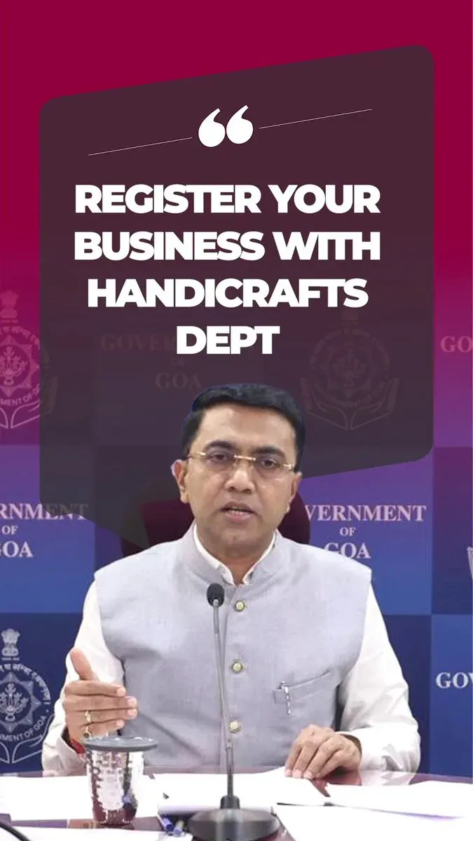 CM Sawant Urges Goa Artisans to Register Under Swayampurna Goa