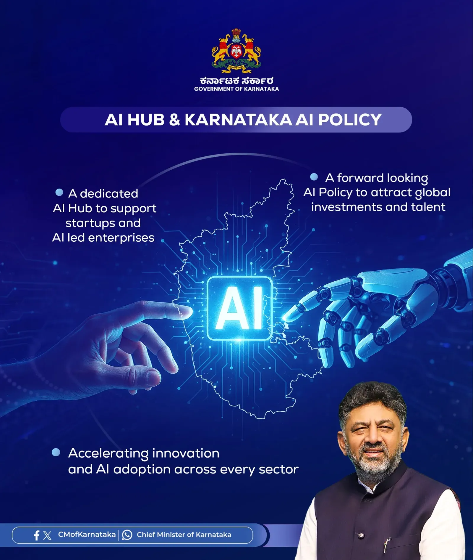 CM Shivakumar Launches Karnataka AI Hub and AI Policy