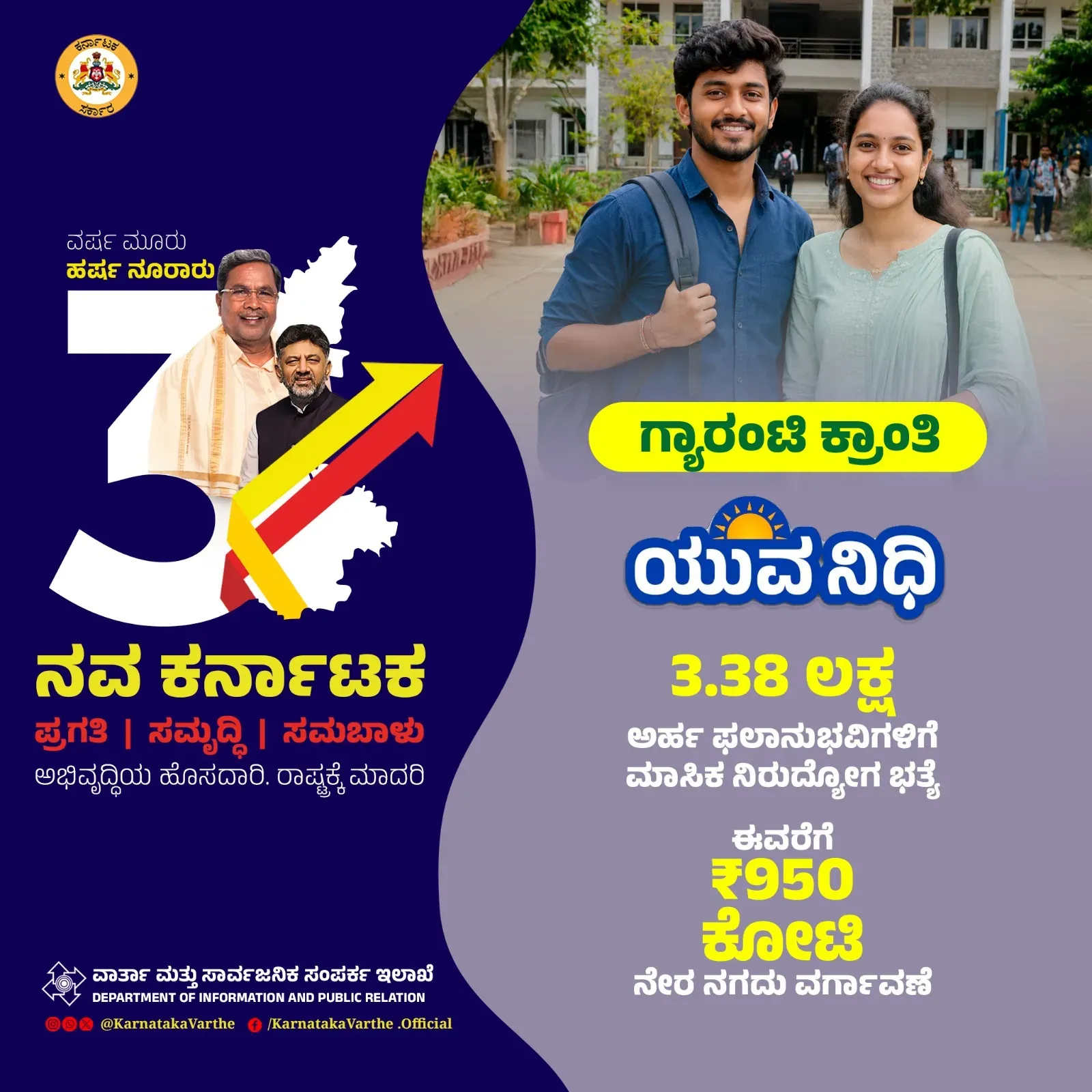 CM Siddaramaiah Marks 3 Years, Cites 5 Guarantees Delivery