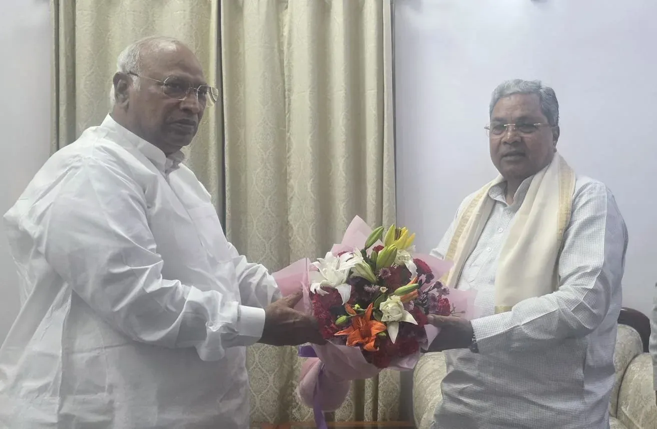 CM Siddaramaiah meets Kharge in Delhi, wishes him on birthday