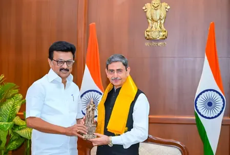 M.K. Stalin Congratulates R.N. Ravi on West Bengal Governorship in Chennai Meeting