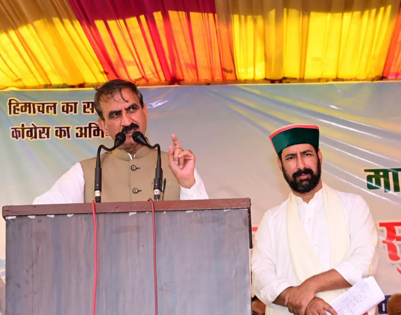 CM Sukhu Announces Key Projects at Kasauli Rally