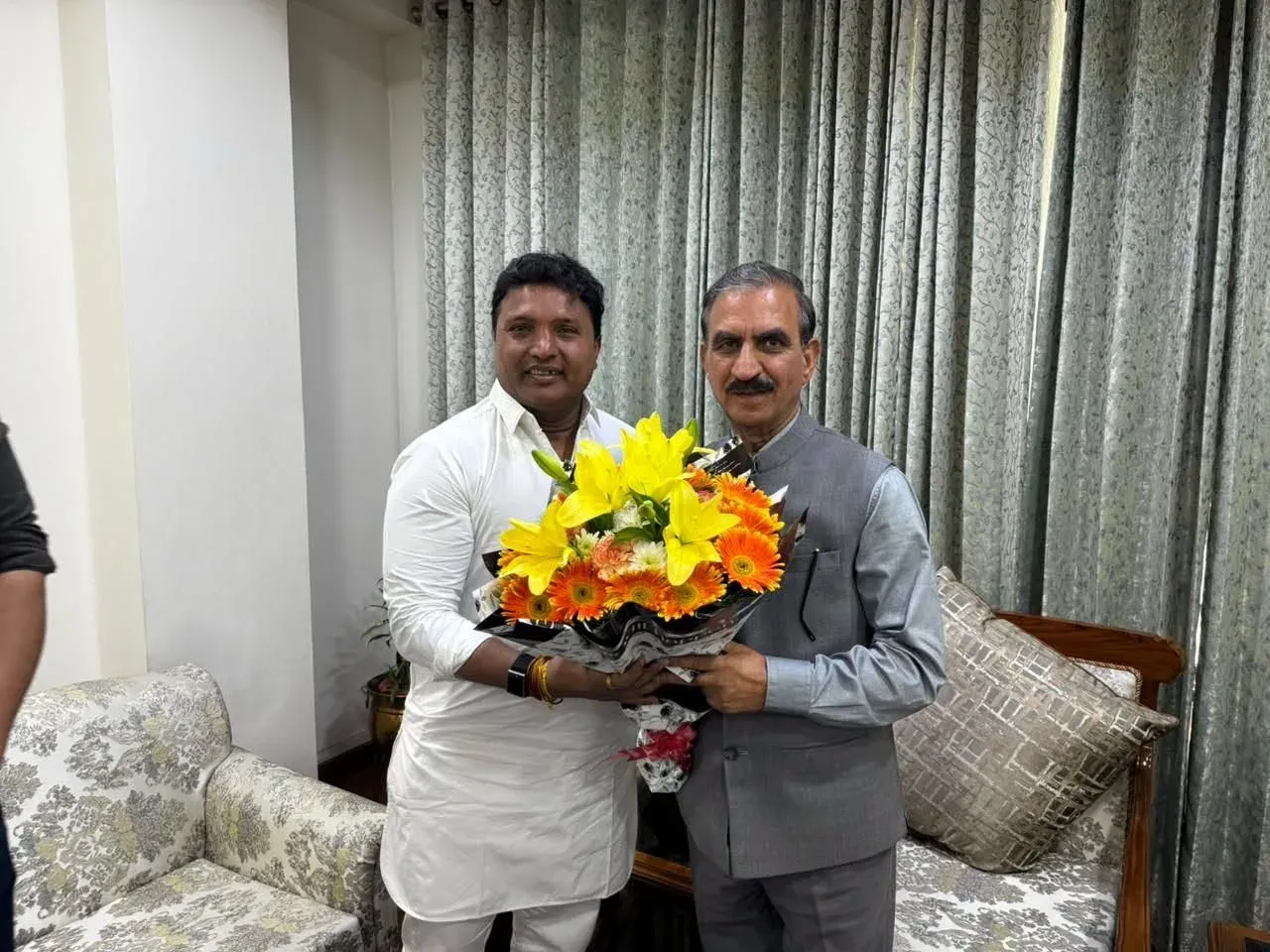 CM Sukhu Meets Congress Seva Dal Chief Organiser B.V. Srinivas in Delhi