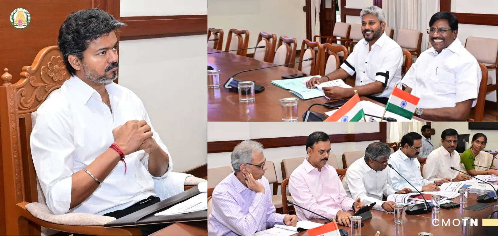CM Vijay Chairs Higher Education Review at Secretariat