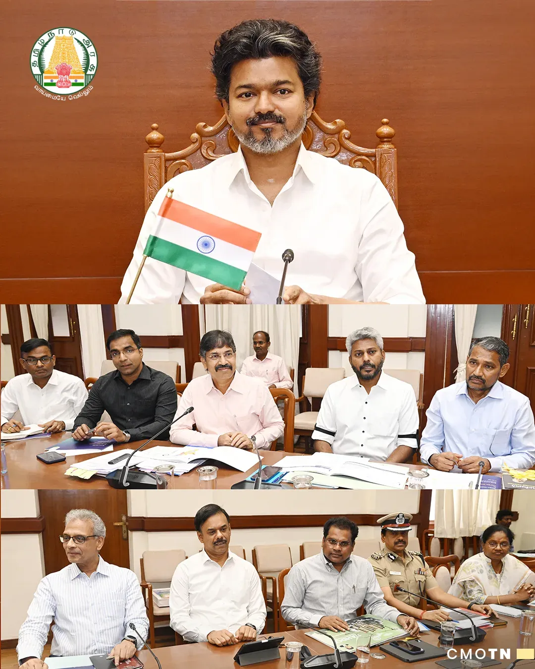 CM Vijay Chairs Social Justice Dept Review at Secretariat