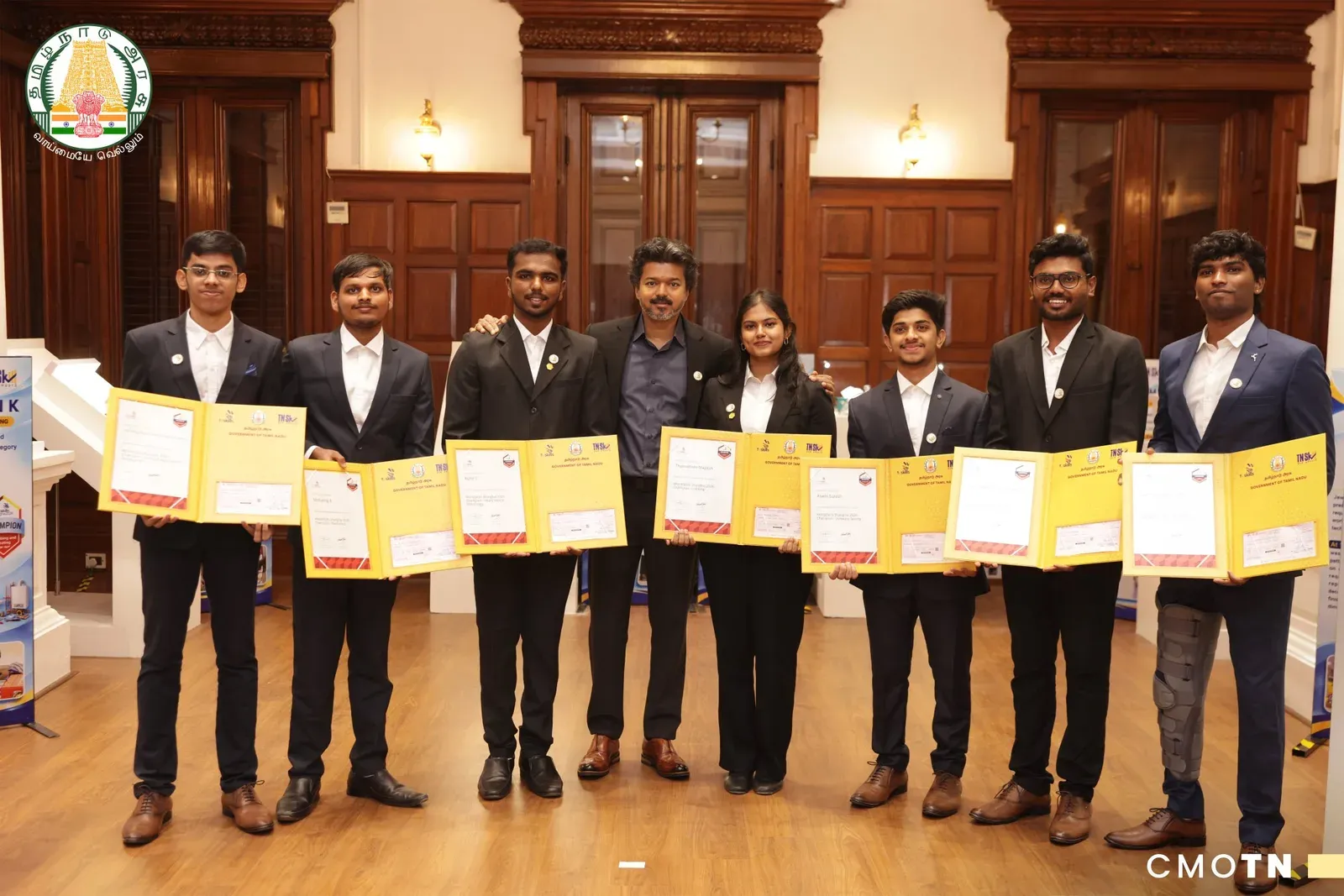 CM Vijay felicitates Tamil Nadu's WorldSkills Shanghai stars