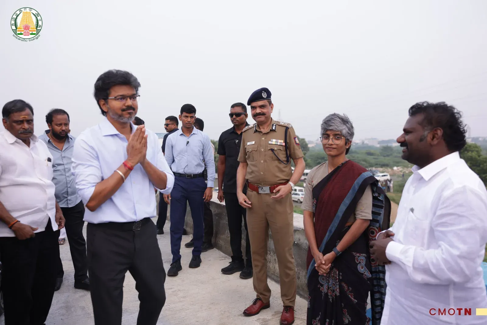 CM Vijay inspects Chembarambakkam Lake ahead of NE monsoon