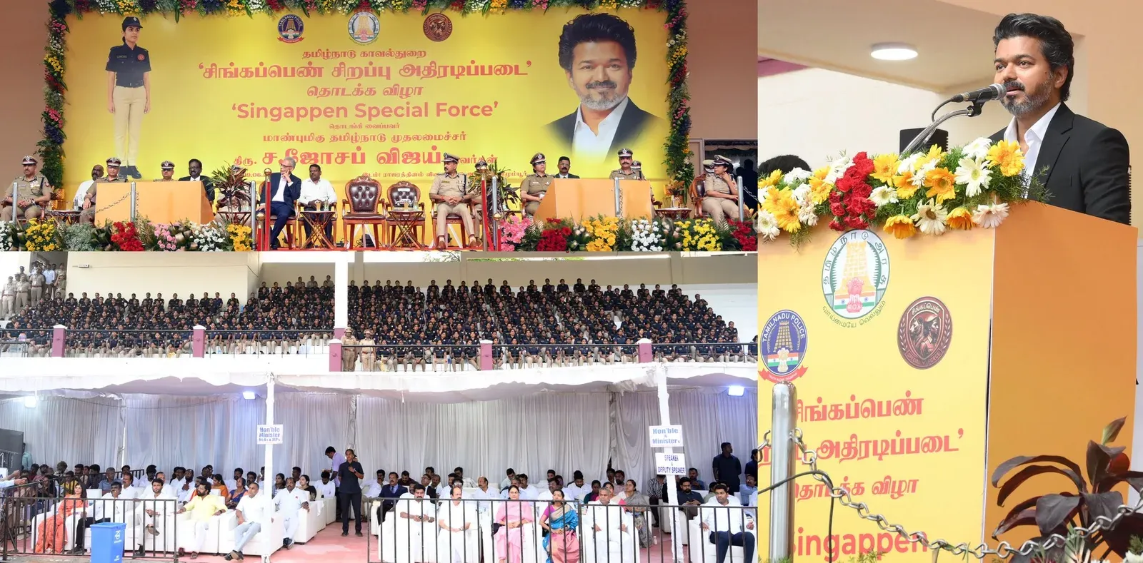 CM Vijay Launches Singappen Women's Rapid Force in Chennai