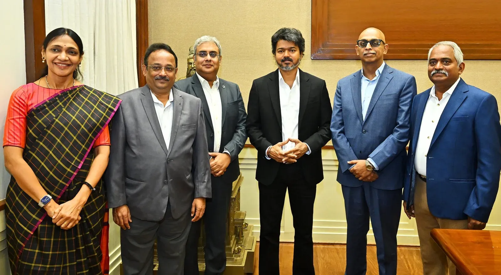 CM Vijay meets Cognizant leadership at Secretariat