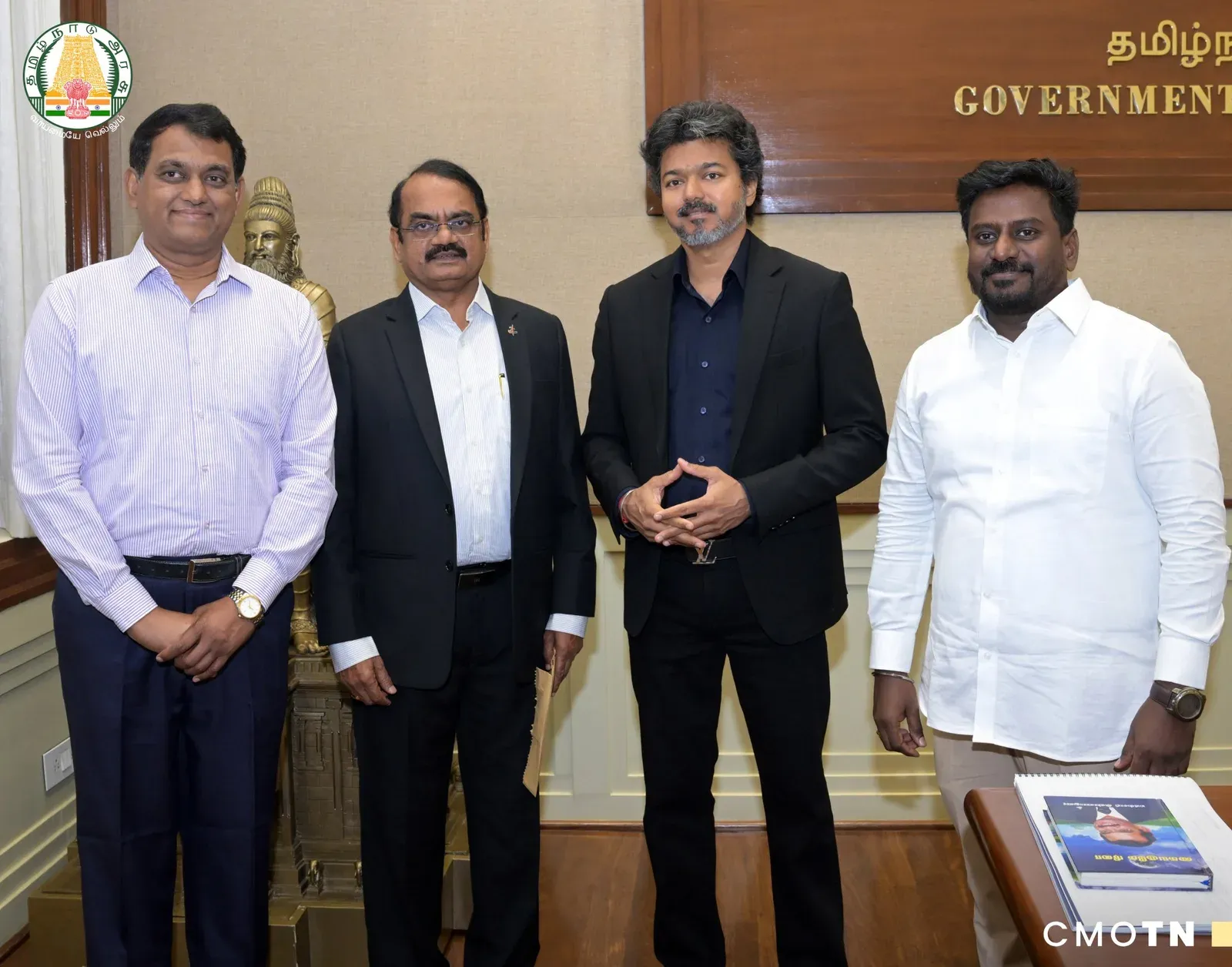 CM Vijay meets Curriculum Design Committee chief Dr. Annadurai