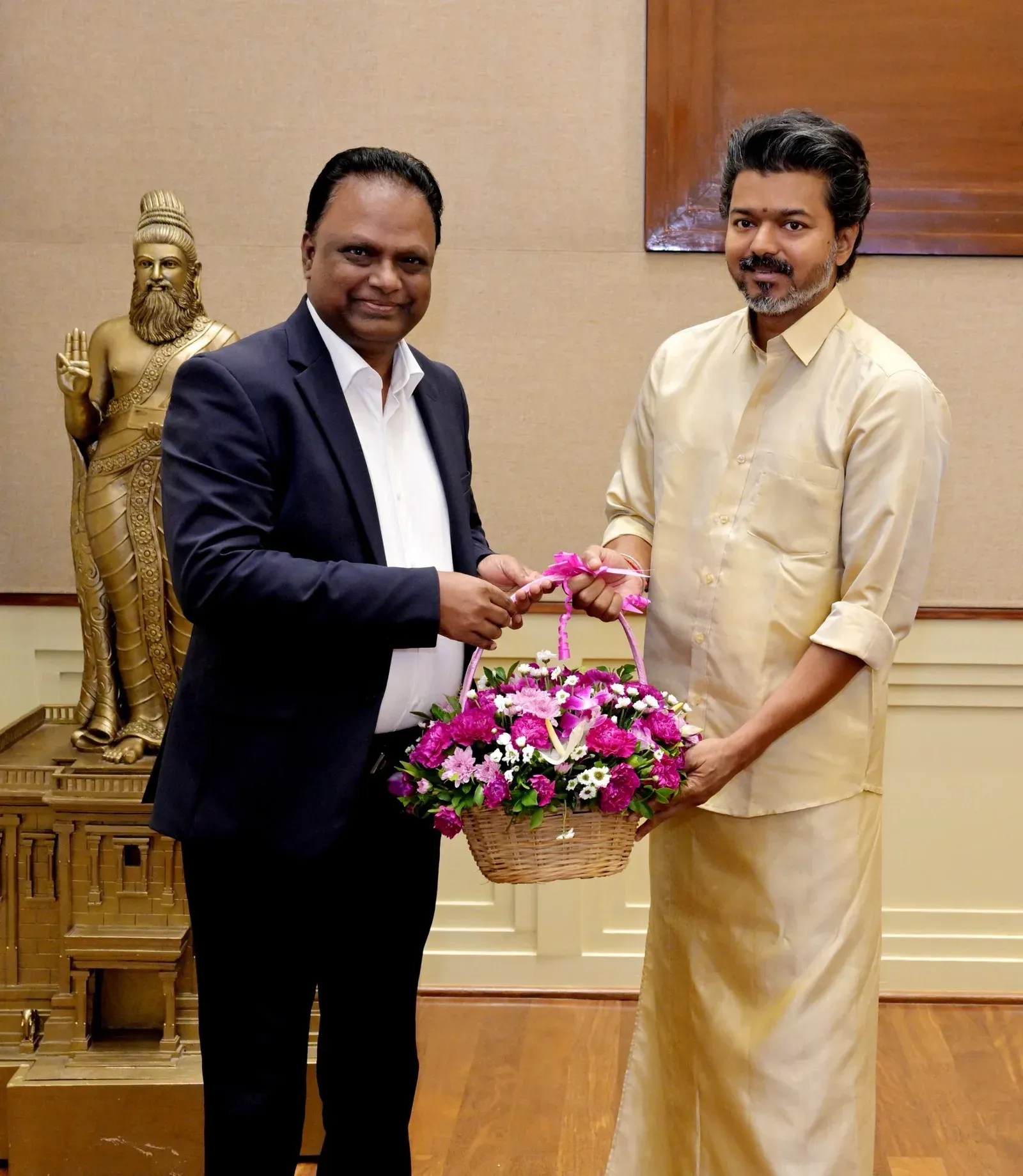 CM Vijay Meets Mahindra Automotive Chief at Secretariat